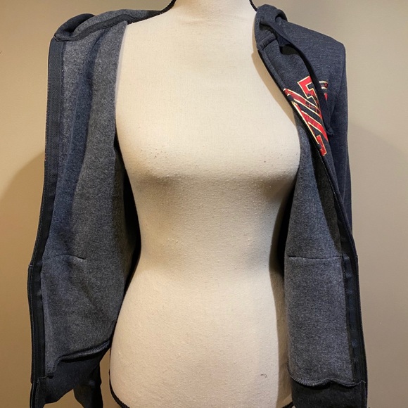 PINK Victoria’s Secret Gray Zip Up Hoodie - Picture 4 of 10